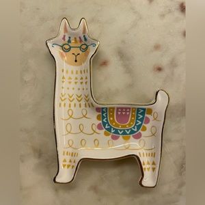 Llama jewelry dish tray
